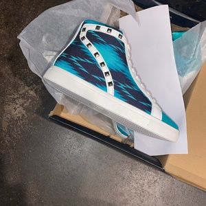 Rowdy crowd teal Aztec shoes